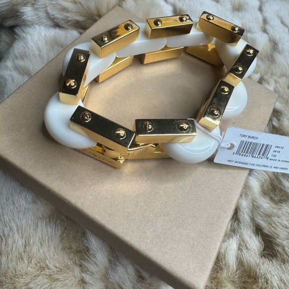 Tory Burch Gold and Cream Bracelet - Picture 3 of 6